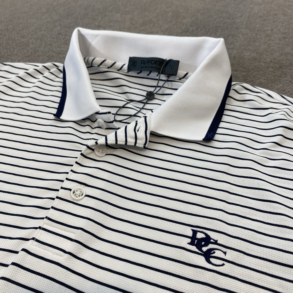 G Fore Golf Polo Shirt Men S Striped Performance G/Fore Stretch DCC Club Logo